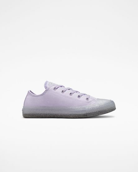 Tenis Converse Chuck Taylor All Star Glitter Cano Baixo Menino Roxo Roxo | PT I090781